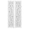 50" White Wood Traditional Abstract Wall Decor, 2ct.